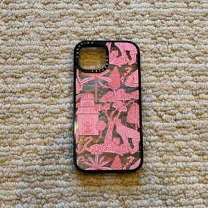 Casetify Black and Pink Jungle Design Phone Case